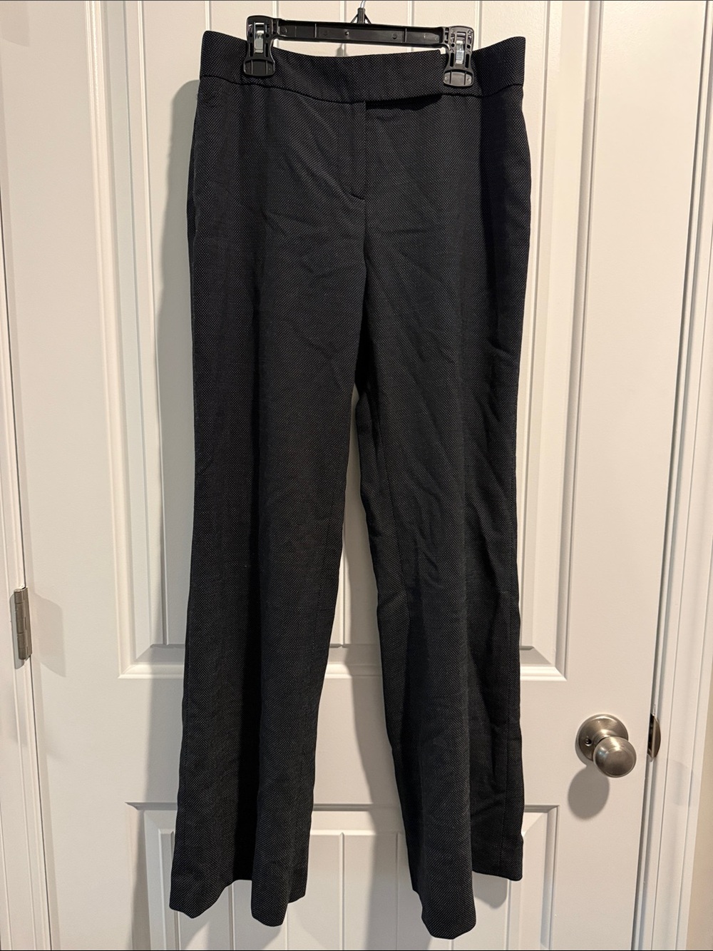 LOFT Black Tailored Straight-Leg Dress Pants